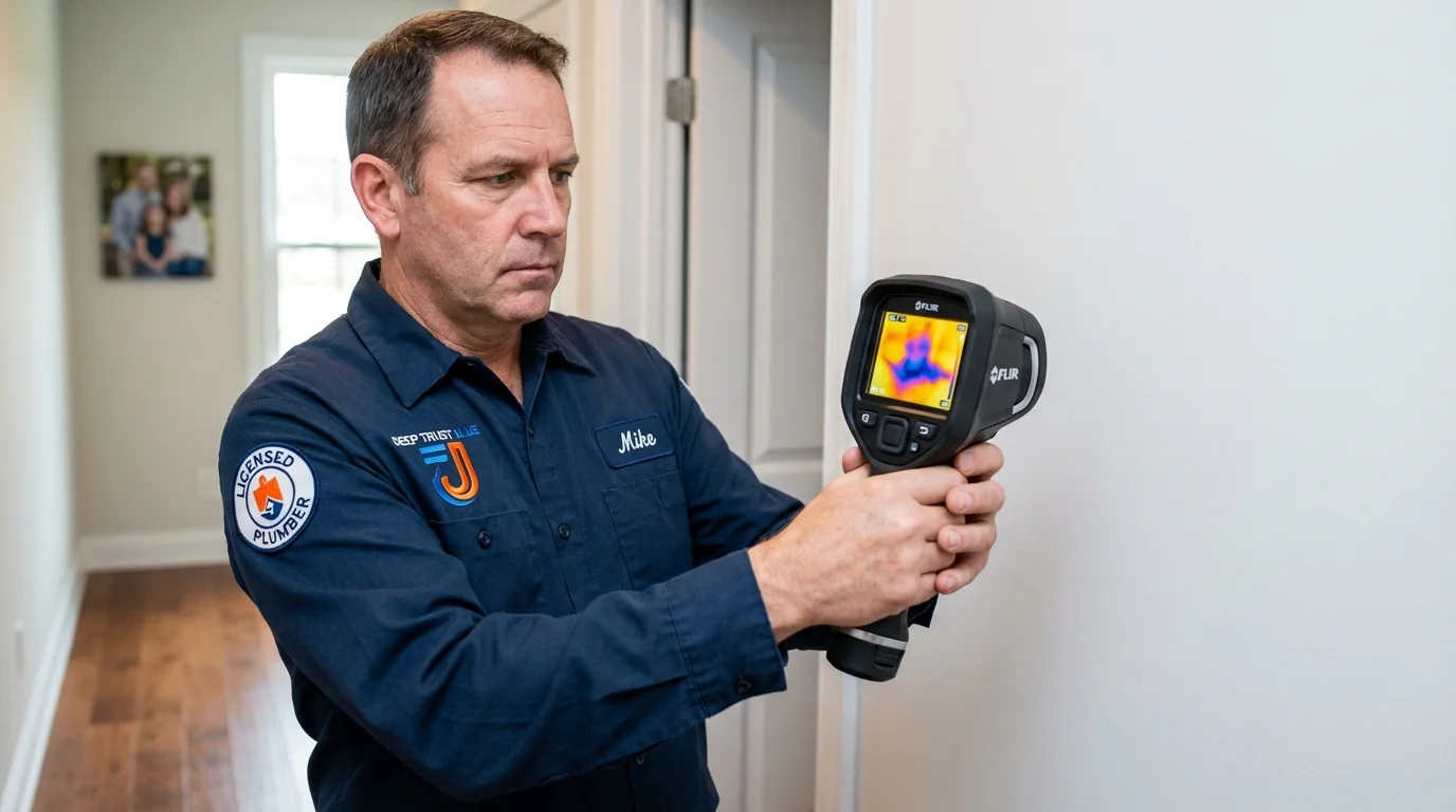 Thermal imaging leak detection by Johns Plumbing LLC in Brockton